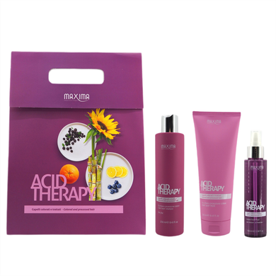 Подарунковий набір для захисту волосся Acid Therapy, 250 мл + 250 мл + 100 мл, Окрашенные, Защита цвета волос, 3 шт