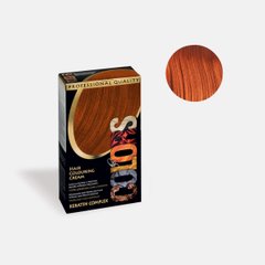 Фарба для волосся з кератином, колір 7,44 (інтенсивний мідний), для домашнього використання